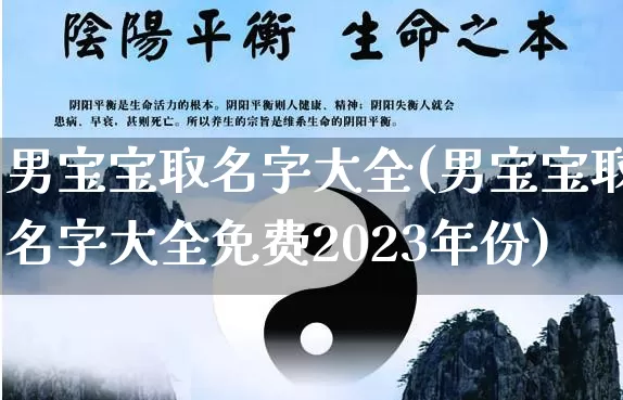 男宝宝取名字大全(男宝宝取名字大全免费2023年份)_https://www.nbtfsb.com_道源国学_第1张