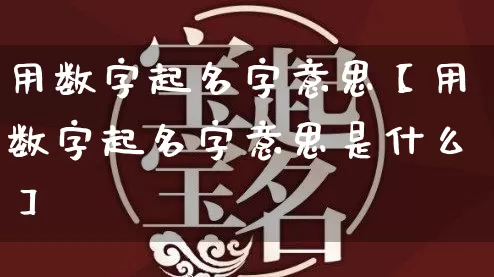 用数字起名字意思【用数字起名字意思是什么】_https://www.nbtfsb.com_生肖星座_第1张
