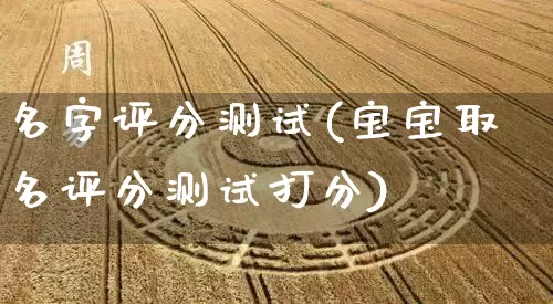 名字评分测试(宝宝取名评分测试打分)_https://www.nbtfsb.com_易经起名_第1张