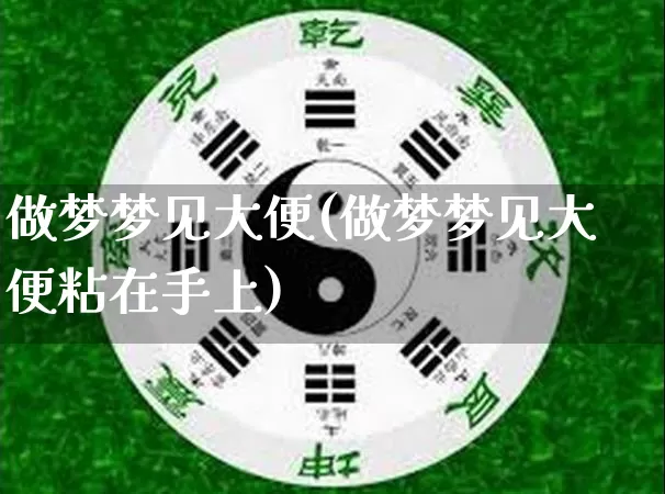 做梦梦见大便(做梦梦见大便粘在手上)_https://www.nbtfsb.com_国学动态_第1张