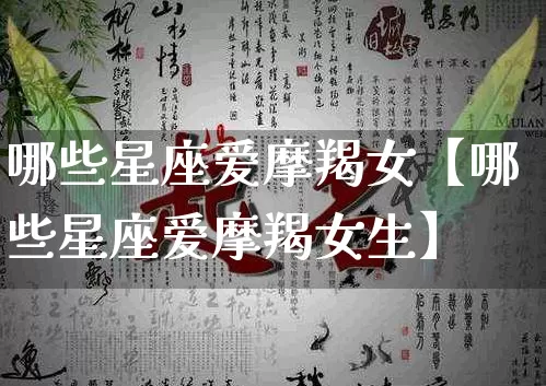 哪些星座爱摩羯女【哪些星座爱摩羯女生】_https://www.nbtfsb.com_易经起名_第1张