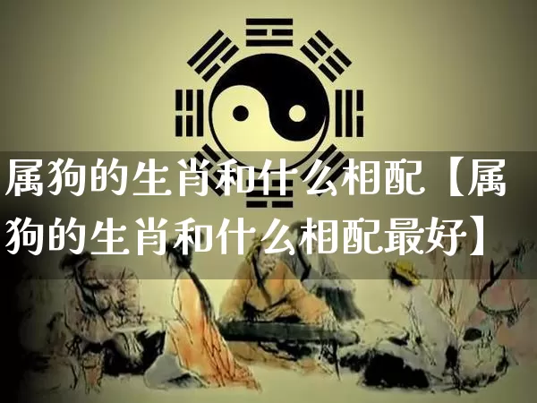 属狗的生肖和什么相配【属狗的生肖和什么相配最好】_https://www.nbtfsb.com_易经起名_第1张