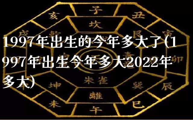 1997年出生的今年多大了(1997年出生今年多大2022年多大)_https://www.nbtfsb.com_道源国学_第1张