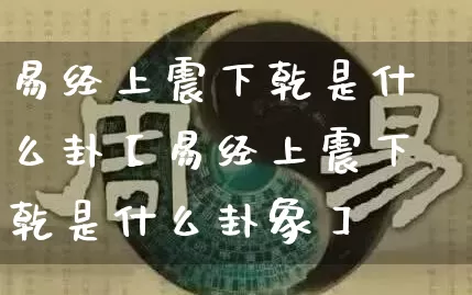 易经上震下乾是什么卦【易经上震下乾是什么卦象】_https://www.nbtfsb.com_周公解梦_第1张