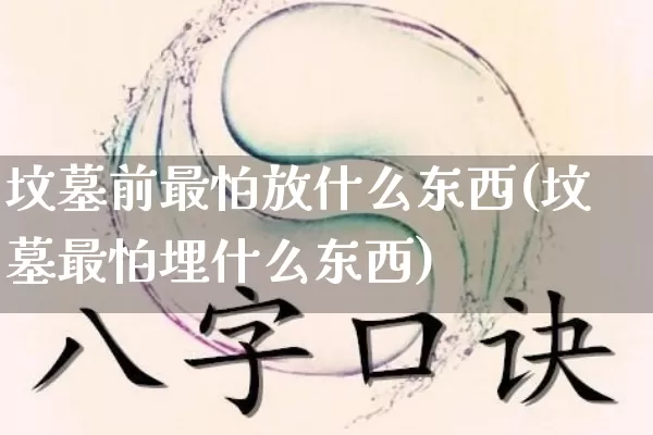 坟墓前最怕放什么东西(坟墓最怕埋什么东西)_https://www.nbtfsb.com_五行风水_第1张