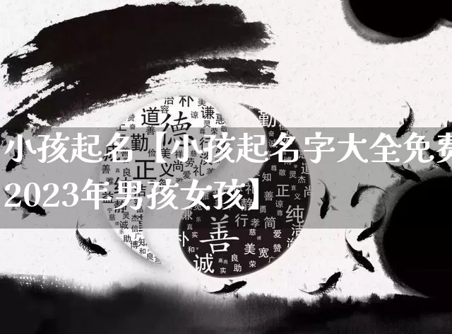 小孩起名【小孩起名字大全免费2023年男孩女孩】_https://www.nbtfsb.com_道源国学_第1张