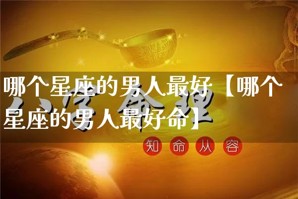 哪个星座的男人最好【哪个星座的男人最好命】_https://www.nbtfsb.com_易经起名_第1张