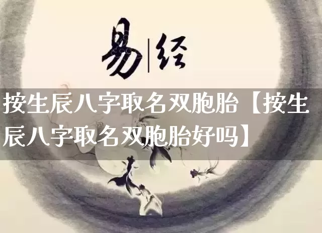 按生辰八字取名双胞胎【按生辰八字取名双胞胎好吗】_https://www.nbtfsb.com_国学动态_第1张