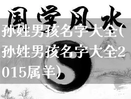 孙姓男孩名字大全(孙姓男孩名字大全2015属羊)_https://www.nbtfsb.com_周公解梦_第1张