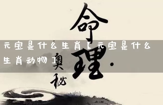 元宝是什么生肖【元宝是什么生肖动物】_https://www.nbtfsb.com_国学动态_第1张