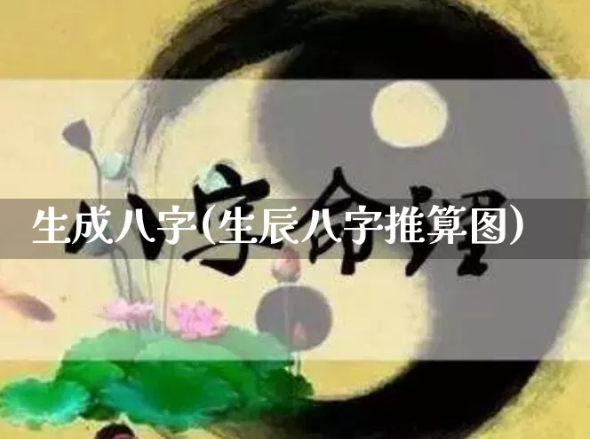 生成八字(生辰八字推算图)_https://www.nbtfsb.com_五行风水_第1张