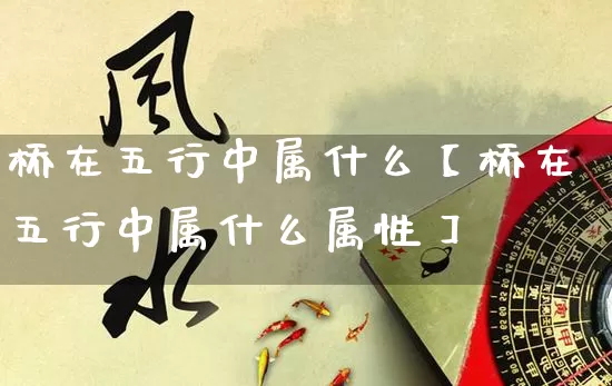 桥在五行中属什么【桥在五行中属什么属性】_https://www.nbtfsb.com_易经起名_第1张