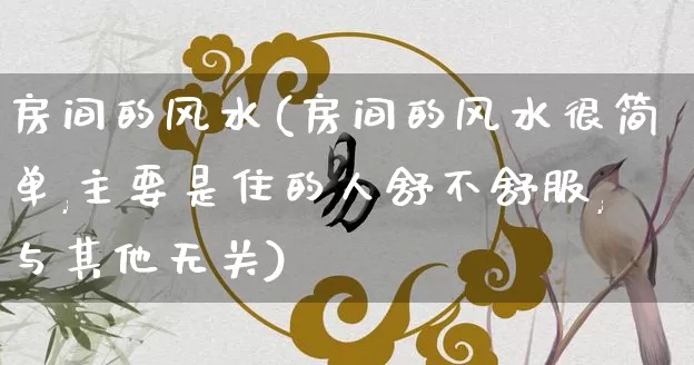 房间的风水(房间的风水很简单,主要是住的人舒不舒服,与其他无关)_https://www.nbtfsb.com_国学动态_第1张