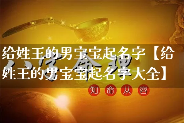 给姓王的男宝宝起名字【给姓王的男宝宝起名字大全】_https://www.nbtfsb.com_八字算命_第1张