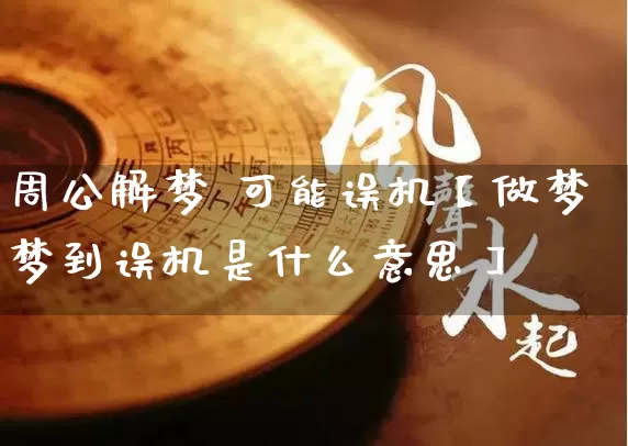 周公解梦 可能误机【做梦梦到误机是什么意思】_https://www.nbtfsb.com_道源国学_第1张