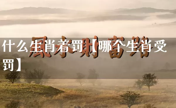 什么生肖着罚【哪个生肖受罚】_https://www.nbtfsb.com_周公解梦_第1张