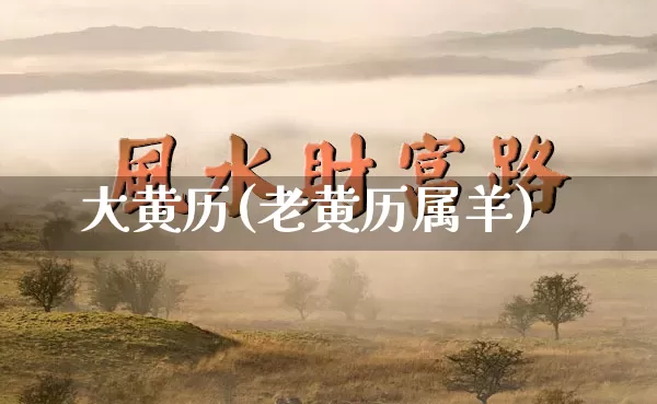 大黄历(老黄历属羊)_https://www.nbtfsb.com_五行风水_第1张