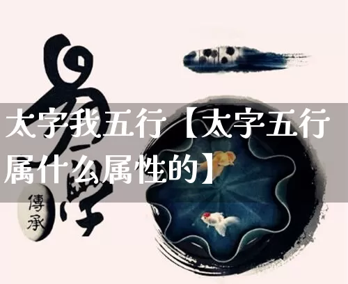 太字我五行【太字五行属什么属性的】_https://www.nbtfsb.com_周公解梦_第1张