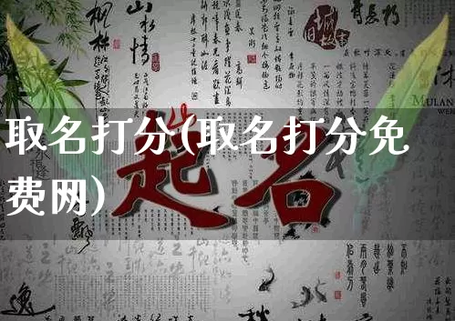取名打分(取名打分免费网)_https://www.nbtfsb.com_国学动态_第1张