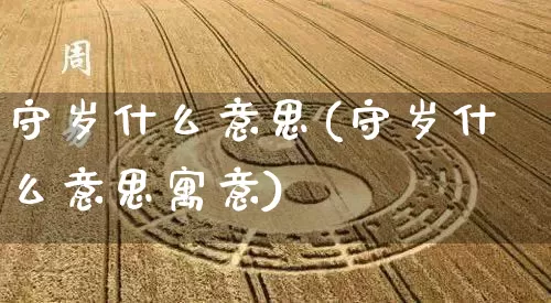 守岁什么意思(守岁什么意思寓意)_https://www.nbtfsb.com_周公解梦_第1张