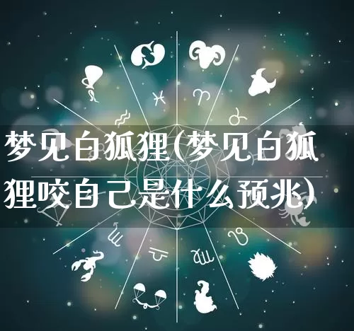 梦见白狐狸(梦见白狐狸咬自己是什么预兆)_https://www.nbtfsb.com_易经起名_第1张