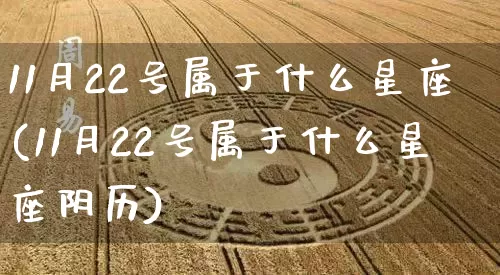11月22号属于什么星座(11月22号属于什么星座阴历)_https://www.nbtfsb.com_易经起名_第1张