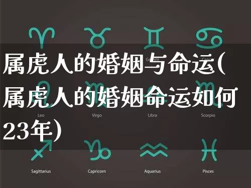 属虎人的婚姻与命运(属虎人的婚姻命运如何23年)_https://www.nbtfsb.com_生肖星座_第1张