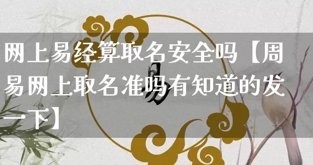 网上易经算取名安全吗【周易网上取名准吗有知道的发一下】_https://www.nbtfsb.com_道源国学_第1张