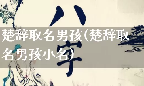 楚辞取名男孩(楚辞取名男孩小名)_https://www.nbtfsb.com_国学动态_第1张