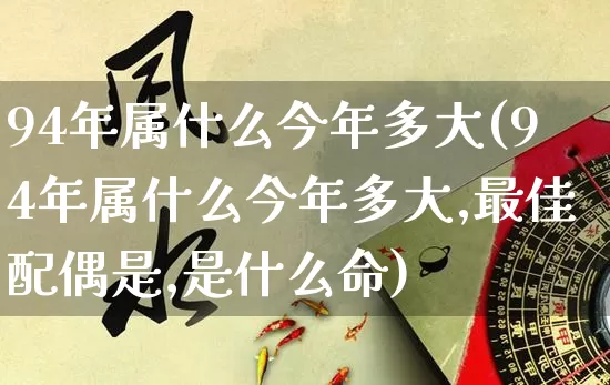 94年属什么今年多大(94年属什么今年多大,最佳配偶是,是什么命)_https://www.nbtfsb.com_生肖星座_第1张
