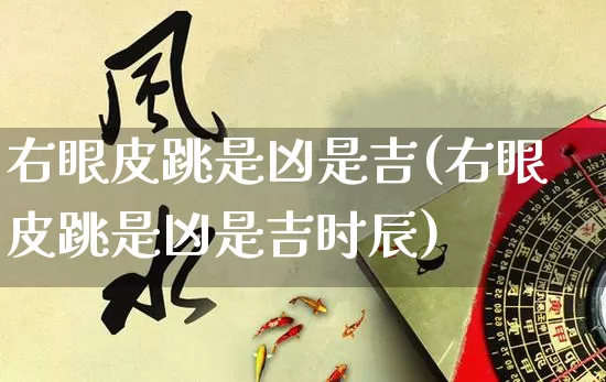 右眼皮跳是凶是吉(右眼皮跳是凶是吉时辰)_https://www.nbtfsb.com_易经起名_第1张